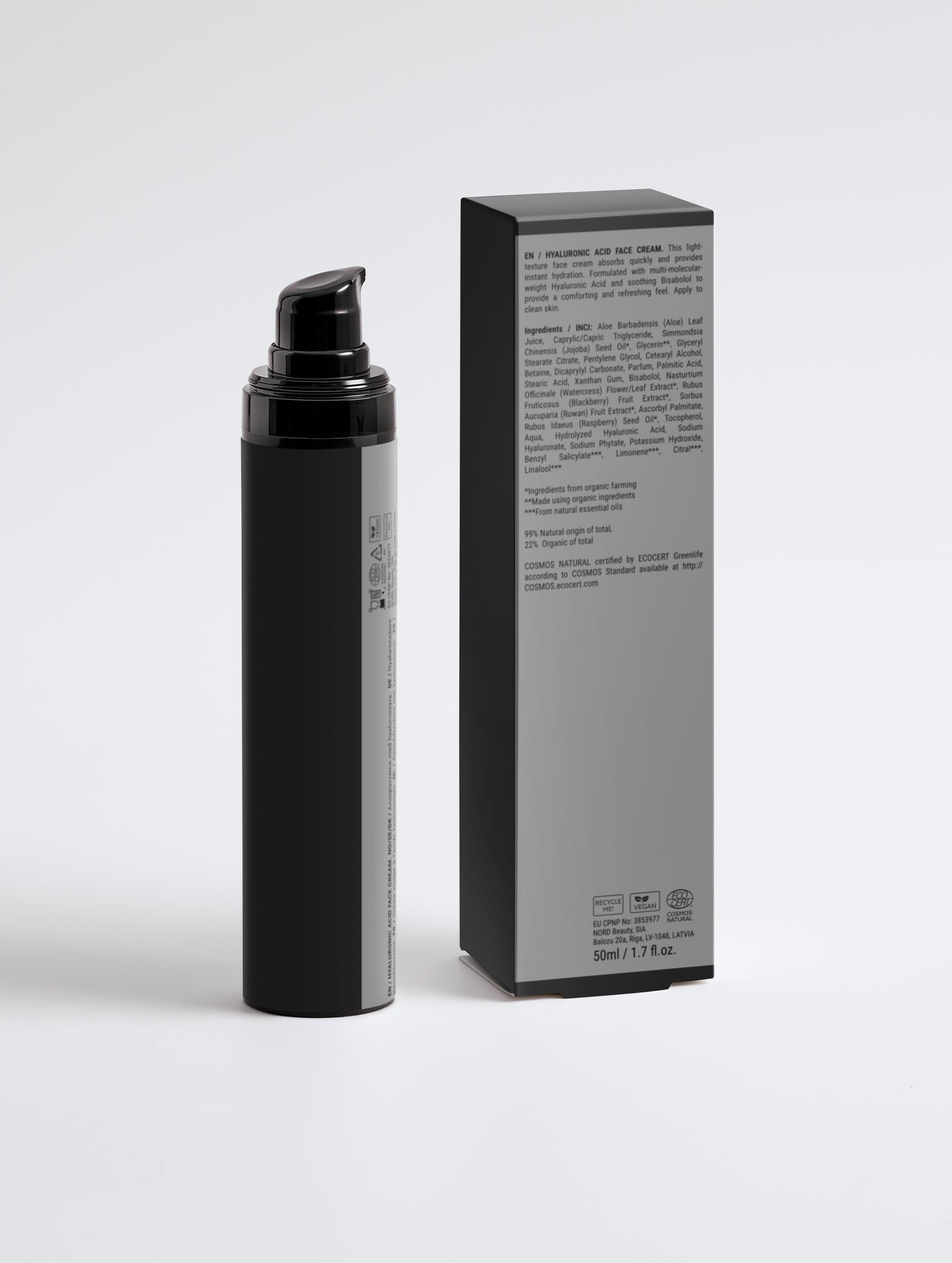 Crème Visage à l’Acide Hyaluronique pour Hommes 50 ml